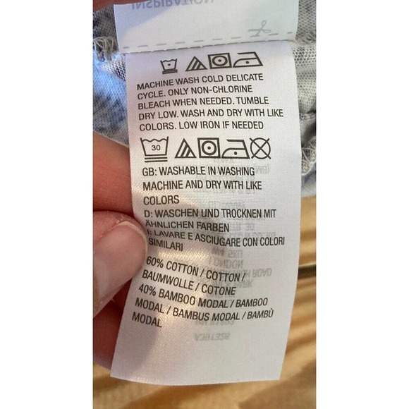 NEW Soulgani Active Beach Babe Long Sleeve V Neck Strap Top Size Medium Gray - Picture 5 of 9